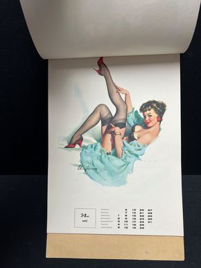 Pinup-Kalender aus dem Jahr 1962 mit Elvgreen Motiven
