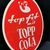 Topp Cola Blechschild im Originalpapier (Um 1955)