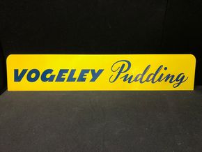 Vogeley Pudding Werbeständerschild (50er/60er Jahre) A130