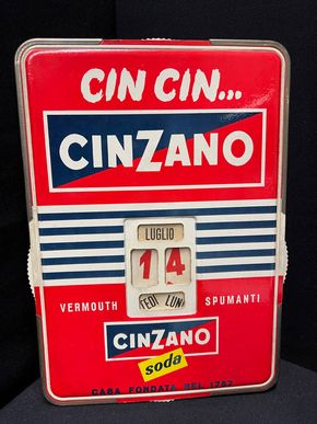 Cinzano - Unendlicher Kalender (60er Jahre - Kunststoff & Pappe)
