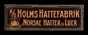 Holms Hattefabrik um 1910