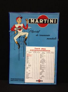 Französische Martini Blechtafel 1948