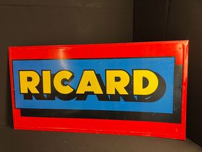 Ricard Pernod Blechschild Frankreich 50er Jahre  94 x 48 cm