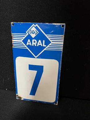 Aral / BV Aral - Garagennummer 7  (Emailliert / Gewölbt)
