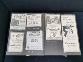 Diverse Zeitungsanzeigen (ab ca.1910) als Belege zu den Kampagnen der Britisch American Tobacco (samt Vorläuferfirmen)