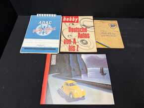 Automobilbroschüren 4er Set (3 Originale und ein Reprint)