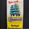 Blumhardt Agrawagen - Verkauf - Kundendienst (XL Blechschild mit original Schutzpapier / Um 1958)