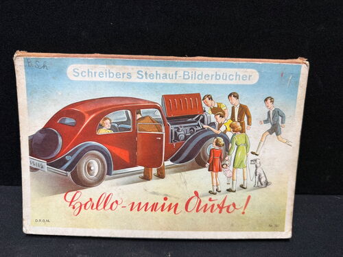 Schreibers Stehauf-Bilderbücher / Hallo mein Auto (Gefertigt vor 1945)