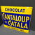 Cantaloup Chocolat - Cantaloup et Catala (Gewölbtes Emailleschild um 1920)