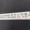 Sprechstunde Hinweisschilder 3er Set (Um 1950)