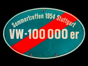 Sommertreffen 1954 Stuttgart VW-100 000 er