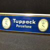 Tuppack Porzellane Blechschild (Um 1925) mit Semiglas-Überzug (A87)