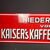 Niederlage von Kaiser´s Kaffeegeschäft Emailschild 150 x 45 cm um 1915 