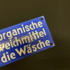 Burnus - das organische Einweichmittel - Emailschild - Türschild 31,5 x 5,5 cm um 1930