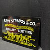 Levi Strauss & Co Levis Jeans - Emailschild - flach - 25 x 35 cm um 1980