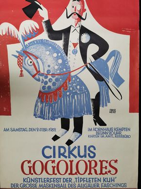 Zirkus Gogolores Ankündigungsplakat vom 2.Februar 1952