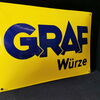 Graf Würze - Gewölbtes Emailleschild (1930/1950)