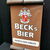 Becks Bier - Imported from Germany (Emailleschild mit Schmuckblechen / 1973)