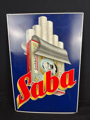 Garbaty Cigaretten - Königin von Saba Bakelit Schild  59 x 40 cm - D um 1930 / 1950