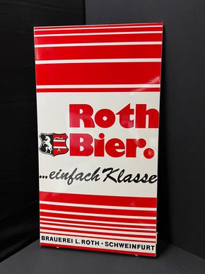 Roth Bier - …einfach Klasse (großes abgekantetes Emailleschild)