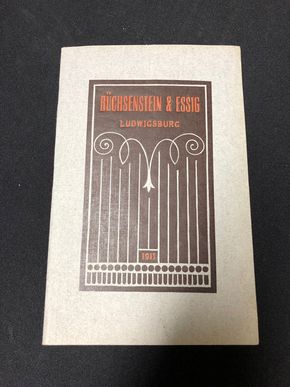 Büchsenstein & Essig Ludwigsburg - Verkaufskatalog aus dem Jaht 1911