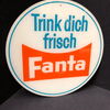 Fanta Glaswerbeschild (Um 1955) mit 25 cm Durchmesser (Frischfund aus Getränkelager)