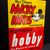 Micky Maus / Hobby (Blechschild um 1965) / Flach und abgekantet