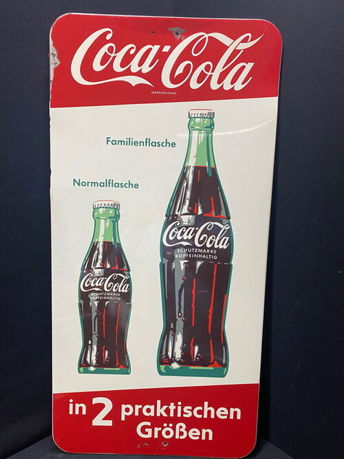 Coca Cola Blechschild - In 2 praktischen Größen (Um 1957)