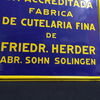 Exigem Emailschild - spanisches Schild für Solinger Messer um 1930 