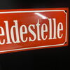Feuermeldestelle Zuckerguss Emailschild um 1905 