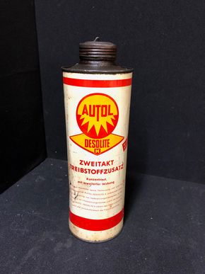 Autol Desolite Dose für Zweitakt Treibstoffzusatz (50er Jahre)