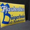 Bürgerbräu Bad Reichenhall - Flaschenbiere (Gewölbtes Schild um 1930)