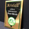 Kristall - Solideste naturweisse Tricot-Wäsche - Vorkriegsblechschild mit Semi-Glas-Überzug und brillierender Prismenschrift (A15)