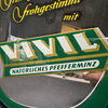 Vivil - Natürliches Pfefferminz - Werbespiegel 34 x 20 cm - D um 1955