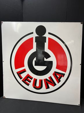 Leuna Emailleschild in stattlicher Größe (50er Jahre)