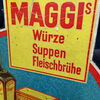Maggi Glaswerbeschild im Metallrahmen mit Kette (1930/1950 - Eingangstürschild)