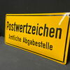 Postwertzeichen - Amtliche Abgabestelle (Gewölbtes Emailleschild der 50er Jahre)