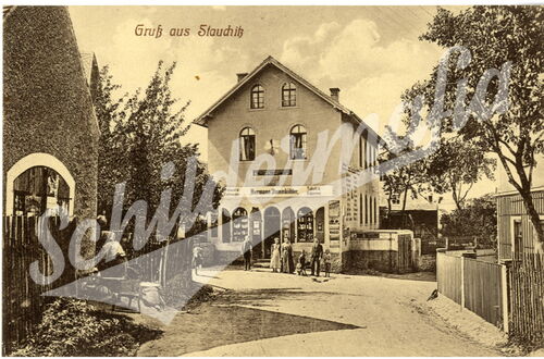 Postkarte mit alten Reklameschildern