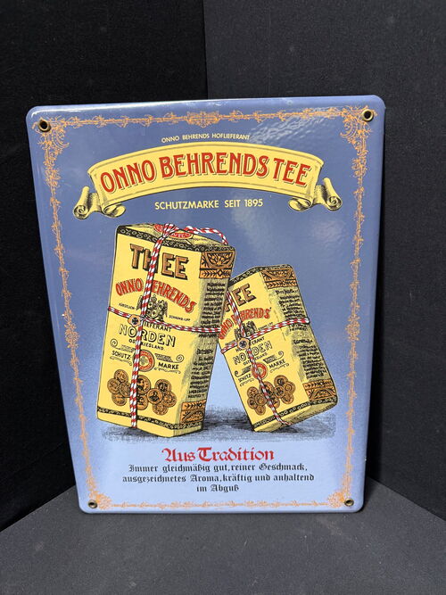 Onno Behtends Tee (Emailleschild Reproduktion)
