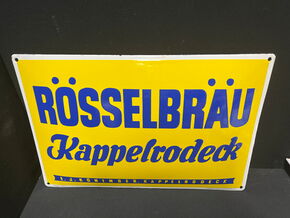 Rösselbräu Kappelrodeck (Gewölbtes Emailleschild um 1930/1950)