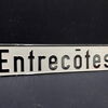 Schlachterei-Blechschild „Entrecòtes“