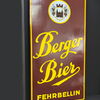 Berger Bier Fehrbellin - Großes Abgekantetes Emailleschild (1930/1950)