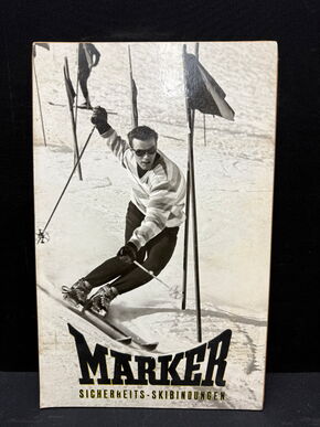 Marker Sicherheits-Skibindungen (Werbepappe um 1960)