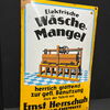 Ernst Herrschuh - Elektrische Wäsche Mangel (Emailleschild der 20er Jahre)