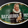 Ratsherrn Pils - Doppelseitiges Emailleschild (Um 1990)