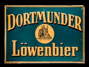 Dortmunder Löwenbier. Um 1915