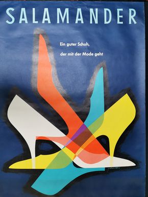 Salamander Werbeplakat - Ein guter Schuh, der mit der Mode geht (60er Jahre)
