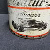 Dörkens Reparatur Lack (Schwarz) - Historische Dose zum Thema Automobilpflege (Um 1930/1950)