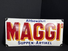 Maggi Emailschild altbewährt - Suppen Artikel 49 x 24 cm