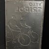 Velo Tripol - farbenfrohes altes Blechschild zum Thema Fahrrad um 1930
